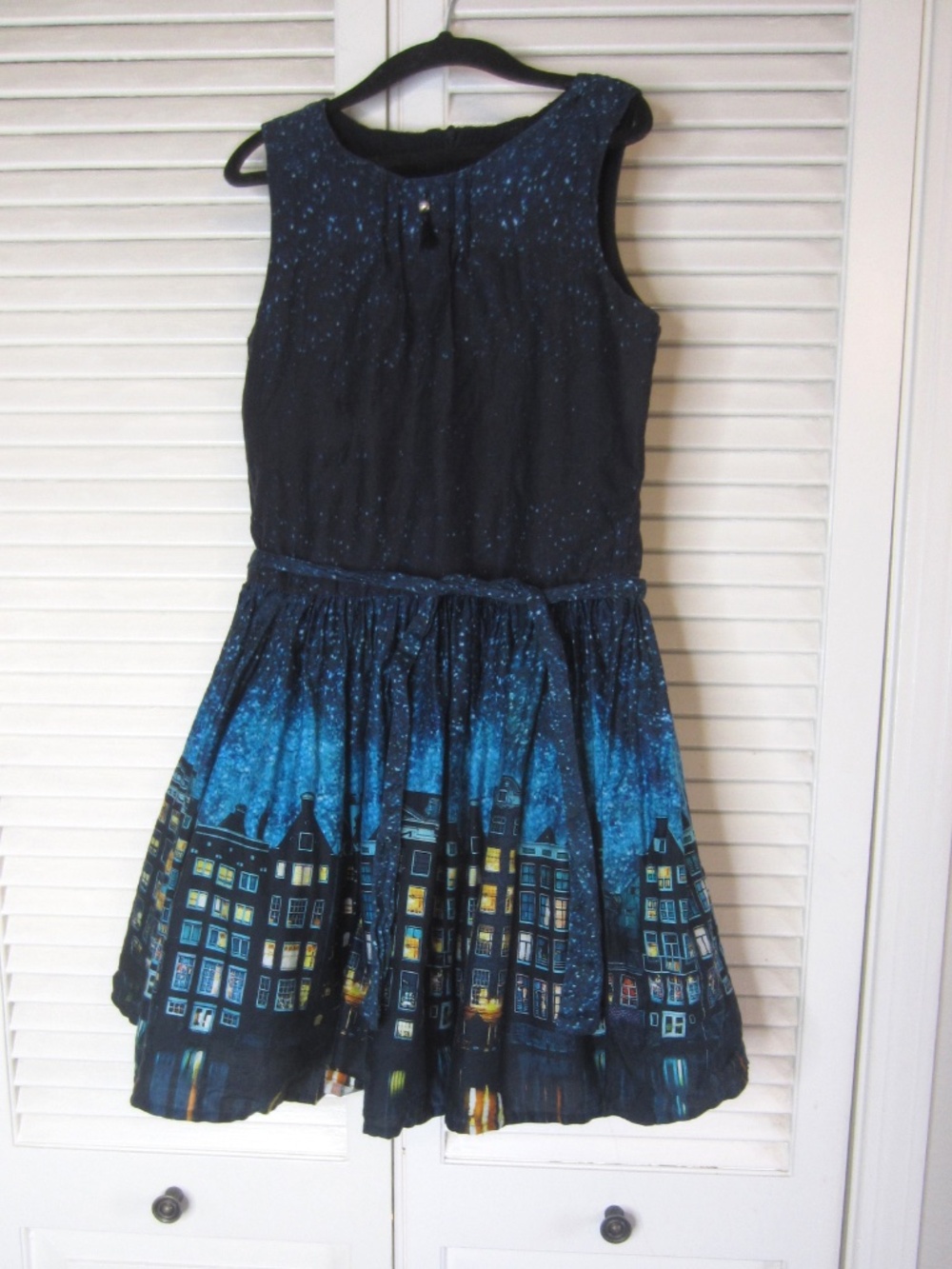 Jottum Netherlands Girls Night Skyline Party Dress - Size 8-9Y